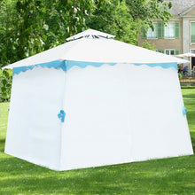 Load image into Gallery viewer, 2-Tier 10&#39; x 10&#39; Patio Gazebo Canopy Tent w/ Side Walls
