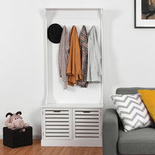 Load image into Gallery viewer, Storage Bench Entry Stand Hat Coat Rack Hall Tree
