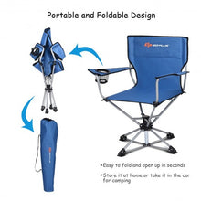 Load image into Gallery viewer, 360� Free Rotation Collapsible Portable Swivel Camping Chair
