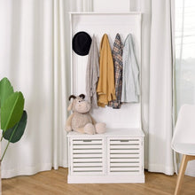 Load image into Gallery viewer, Storage Bench Entry Stand Hat Coat Rack Hall Tree
