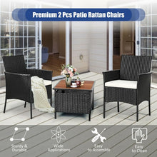 Load image into Gallery viewer, 2 pieces Patio Wicker Chairs with Cozy Seat Cushions
