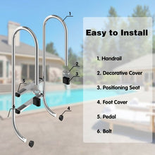 Load image into Gallery viewer, 2-Step Swimming Pool Ladder Stainless Steel with Non-Slip Steps
