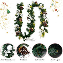 Load image into Gallery viewer, 9ft Pre-Lit Artificial Christmas Garland with LED Lights
