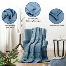 Load image into Gallery viewer, 15 lbs 60&quot; x 80&quot; Heavy Weighted Blanket Natural Bamboo Fabric Soft Breathable
