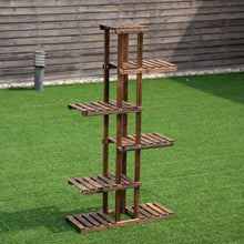 Load image into Gallery viewer, 6 Tier Garden Wooden Shelf Storage Plant Rack Stand
