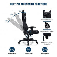 Load image into Gallery viewer, Massage Gaming Recliner  with Lumbar Support-Black
