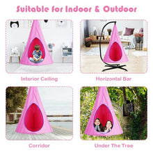 Load image into Gallery viewer, 40&quot; Kids Nest Swing Hanging Seat Hammock -Pink
