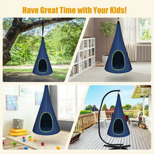 Load image into Gallery viewer, 40&quot; Kids Nest Swing Chair Hanging Hammock Seat for Indoor Outdoor-Blue
