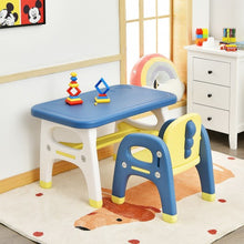 Load image into Gallery viewer, Kids Activity Table and Chair Set with Montessori Toys for Preschool and Kindergarten-Blue
