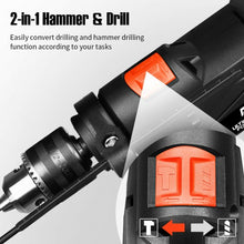 Load image into Gallery viewer, 1/2&quot; Electric Corded Impact Hammer Drill Variable Speed
