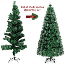 Load image into Gallery viewer, 7Ft Double-color Lights Fiber Optic Christmas Tree
