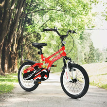 Load image into Gallery viewer, 16&quot; Kids Bike Toddlers Adjustable Freestyle Bicycle with Training Wheels-Red
