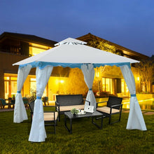 Load image into Gallery viewer, 2-Tier 10&#39; x 10&#39; Patio Gazebo Canopy Tent w/ Side Walls
