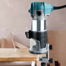 Load image into Gallery viewer, 1.25HP Palm Router Kit Variable Speed Woodworking with Dusthood
