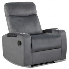 Load image into Gallery viewer, Recliner Chair Single Sofa Lounger with Arm Storage and Cup Holder for Living Room-Gray
