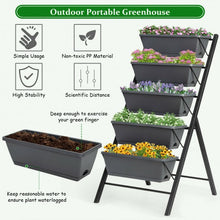 Load image into Gallery viewer, 4 ft Vertical Raised Garden Bed with 5 Tiers for Patio Balcony Flower Herb
