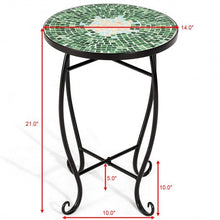 Load image into Gallery viewer, Outdoor Indoor Steel Accent Plant Stand Cobalt Table-Green
