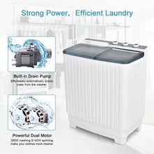 Load image into Gallery viewer, Portable Semi-automatic Washing Machine with Built-in Drain Pump-Gray
