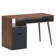 Load image into Gallery viewer, Computer Desk PC Writing Table Drawer and Cabinet with Wood Legs
