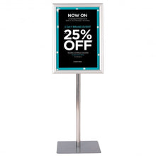 Load image into Gallery viewer, 11&quot; x 17&quot; Adjustable Aluminum Pedestal Poster Graphics Stand Holder-Silver
