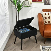 Load image into Gallery viewer, Velvet Storage Ottoman with Solid Wood Legs for Living Room Bedroom
