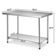 Load image into Gallery viewer, 30&quot; x 48&quot; Stainless Steel Food Preparation Kitchen Table
