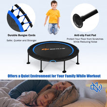 Load image into Gallery viewer, 47&quot; Folding Trampoline Fitness Exercise Rebound with Safety Pad Kids and Adults-Blue
