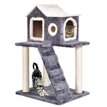 Load image into Gallery viewer, 36&quot; Tower Condo Scratching Posts Ladder Cat Tree
