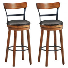 Load image into Gallery viewer, Set of 2 30.5&quot; Swivel Pub Height Dining Chair
