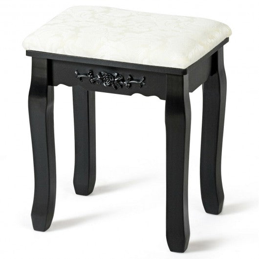 Vanity Stool Makeup Bench Dressing Stool-Black