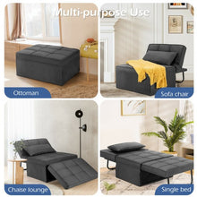 Load image into Gallery viewer, Sofa Bed 4 in 1 Multi-Function Convertible Sleeper Folding footstool-Gray
