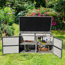 Load image into Gallery viewer, 88 Gallon Garden Patio Rattan Storage Container Box
