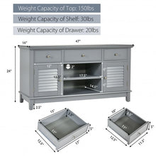 Load image into Gallery viewer, TV Stand Media Console with Drawers Cabinets-Gray
