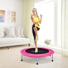 Load image into Gallery viewer, 38&quot; Mini Folding Trampoline Portable Leisure Fitness Backboard-Pink
