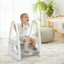 Load image into Gallery viewer, Kids Step Stool Learning Helper with Armrest for Kitchen Toilet Potty Training
