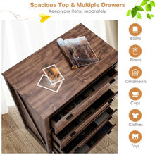 Load image into Gallery viewer, 4 Drawers Dresser Rustic Vertical Drawer Chest Industrial Dresser Tower
