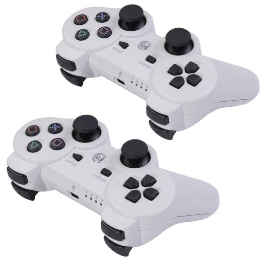 Lot 2 Wireless Controller for Sony PS3 Black White Play Station 3 New -White