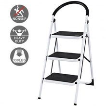 Load image into Gallery viewer, Heavy Duty Industrial Lightweight Folding Stool 3 Step Ladder
