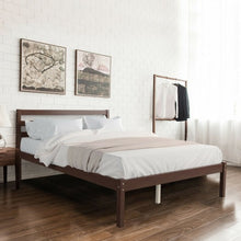 Load image into Gallery viewer, Full Size Bed frame Foundation with Solid Wooden Slat Suppor
