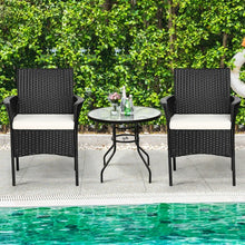 Load image into Gallery viewer, 2 pieces Patio Wicker Chairs with Cozy Seat Cushions
