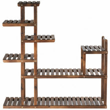 Load image into Gallery viewer, 7-Tier Flower Wood Stand Plant Display Rack Storage Shelf
