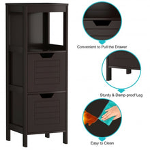 Load image into Gallery viewer, Bathroom Wooden Floor Cabinet Multifunction Storage Rack Stand Organizer-Coffee
