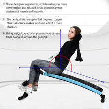 Load image into Gallery viewer, Folding Weight Bench Adjustable Sit-up Board Workout Slant Bench-Blue
