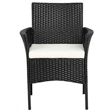 Load image into Gallery viewer, 2 pieces Patio Wicker Chairs with Cozy Seat Cushions
