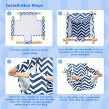 Load image into Gallery viewer, Indoor Outdoor Baby Canvas Hanging Swing-Blue
