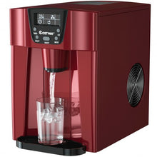 Load image into Gallery viewer, 2-In-1 Ice Maker Water Dispenser 36lbs/24H LCD Display-Red
