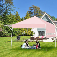 Load image into Gallery viewer, 17 Feet x 10 Feet Foldable Pop Up Canopy with Adjustable Instant Sun Shelter-Pink
