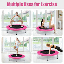 Load image into Gallery viewer, 38&quot; Mini Folding Trampoline Portable Leisure Fitness Backboard-Pink
