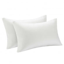 Load image into Gallery viewer, 28&quot; x18&quot; Shredded Memory Foam Bed Pillows with Bamboo Cooling Cover
