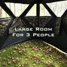 Load image into Gallery viewer, 3 Person Portable Pop-Up Ground Hunting Blind with Tie-downs
